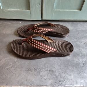 CHACO Flip Ecotread Foxy Brown Performance Footwear sz US8/UK6/EU39.5 w…
